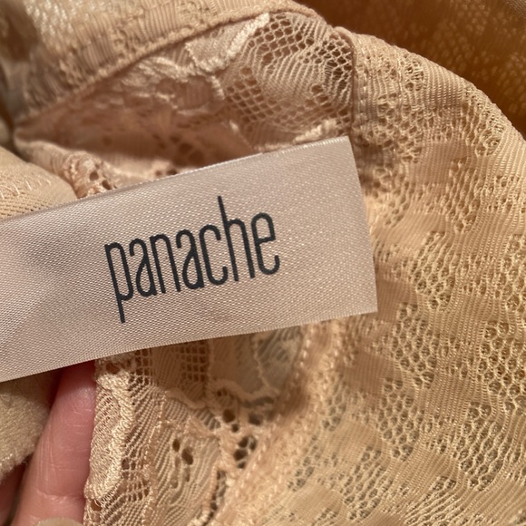 38GG 38J Panache Houndstooth Lace Underwire Bra No padding Semi-Sheer Check Copy - Picture 7 of 16